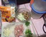 Foto langkah ke 1 dari resep Mie Udon Ayam Jamur Kuah Creamy.