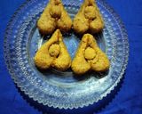 A picture of step 2 of Ilish pati sandesh.