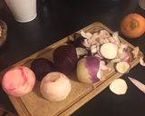 Une image de l'étape 1 de Flan navet / betterave.