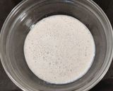 A picture of step 4 of Kavuni arisi coconut milk sweet.