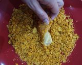 A picture of step 4 of Doritos chicken strips.