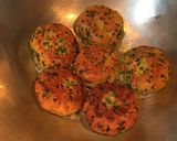 A picture of step 6 of Spinach Tikki.