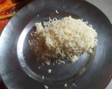 A picture of step 2 of Moong daal burfi.