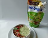 Foto langkah ke 3 dari resep Puding Nasi Matcha Latte.