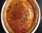 A picture of step 5 of Roasted pepper quiche.