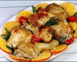 Фото кроку 7 до Запечённая курица с апельсинами.