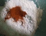 A picture of step 3 of KFC style fried chicken.