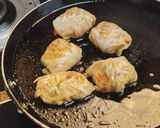 A picture of step 7 of Tri-Color Bell Pepper Cabbage Jhol Momos.