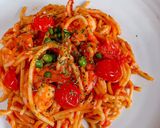 Foto langkah ke 5 dari resep Tomato Garlic & Shrimp Pasta.