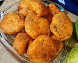 A picture of step 8 of Amrood k pakoray.