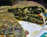 Foto del paso 4 de la receta: TORTILLA DE ESPINACAS RELLENA ❤️