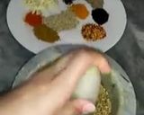 A picture of step 4 of Lasoory (gum berry) ka achar😋💚.