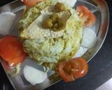 A picture of step 3 of Chole palak biriyani.