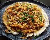 A picture of step 2 of Street Style Chinese noodles dosa.