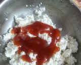A picture of step 2 of Rusk Paneer Toast.
