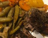 A picture of step 5 of Italian style Marinated Lamb, (with mixed veg and Sweet Potatoes).