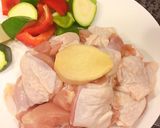 Hình bước làm 1 của món Gà cháy cạnh xì dầu,gừng