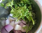 A picture of step 1 of Matki beans usal.