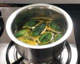 A picture of step 2 of Bharwa Karela.