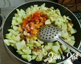 A picture of step 2 of Chayote or Chow Chow Fry.