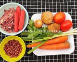 Foto langkah ke 1 dari resep Sop Tomat Beef Slice & Kacang Merah.