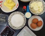 Gambar langkah 1 resipi Kek butter cheese blueberry.