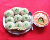 A picture of step 7 of Bajra Atta And Semolina Idly With Delicious Chutney.