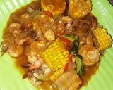 Foto langkah ke 5 dari resep Udang jagung pedas manis #6.