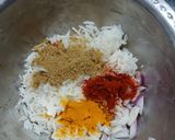 A picture of step 1 of Left over rice pakoda.