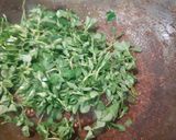 A picture of step 2 of Rajma with Methi and Palak.