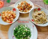 Hình bước làm 6 của món Cháo sò lông,tôm và nấm bào ngư