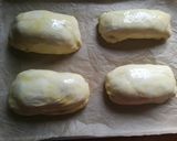 Csirkemellbe teker sonka, sajt-Leveles tésztában sütve! recept fázis 7 fotója