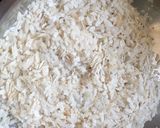 A picture of step 1 of Kesaria Poha/Avail Ladoo.