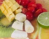 Foto del paso 1 de la receta: Batido de Tomatitos Baby y Frutas 🍅🍌🍍🍊🍋
