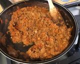 Une image de l'étape 11 de Farce/sauce au bœuf, courgette, tomates et oignon au bouillon de courge et cumin.