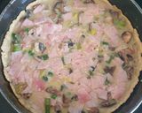Foto del paso 4 de la receta: 🍄🥧 Quiche semi integral con Portobellos, jamón y puerro 🥧🍄