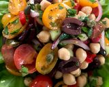 A picture of step 4 of Mediterranean-Inspired Chickpea Salad.
