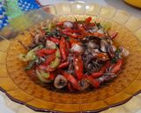 Foto langkah ke 5 dari resep Cumi Asin Cabe Merah.