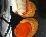 Foto del paso 6 de la receta: Bacalao confitado con crema de pimiento morrón y guindilla cayena y el otro pincho con pil pil