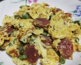 Foto langkah ke 3 dari resep Lapchiong telur kacang panjang.