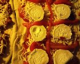 Foto del paso 2 de la receta: Pizza de Queso de cabra y pimientos asados
