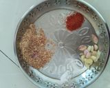 A picture of step 1 of Garlic peanut chutney.