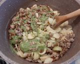 A picture of step 3 of Orecchiette with Sausage and Broccoli Cream.