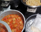 Foto del paso 7 de la receta: Albóndigas en salsa de tomate al comino sobre arroz con coliflor