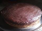 Bizco-tarta de almendras, café y chocolate
