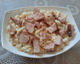 Une image de l'étape 4 de Coquillettes au rôti de poulet fumé et fromage 🥣.