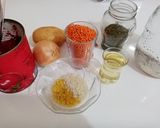 Pas rețetă Supă - cremă din linte roşie cu orez și bulgur 1 fotografie