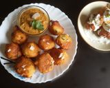A picture of step 2 of Mysore bonda.