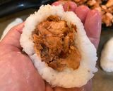 A picture of step 3 of Teriyaki Salmon Onigiri (Japanese Rice Cakes).