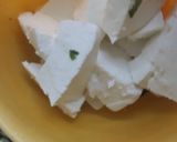 A picture of step 1 of Chilli Paneer.